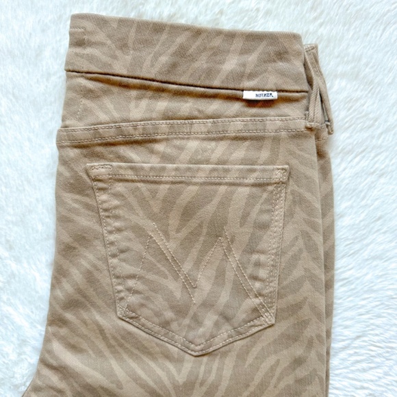 MOTHER The Looker Skinny Ankle Fray Cropped Sweet Stripes Stretch Jeans - Picture 4 of 11